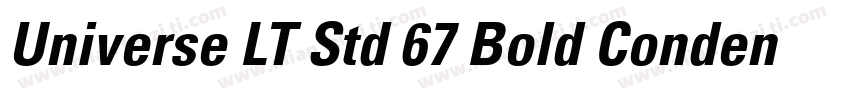 Universe LT Std 67 Bold Condensed字体转换